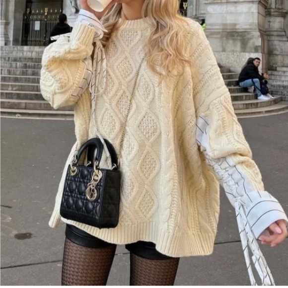 storets sadie shirt combo knit pullover